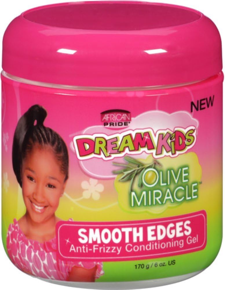 African Pride Dream Kids Smooth Edges AntiFrizzy Conditioning Gel 6 oz Pack of 5