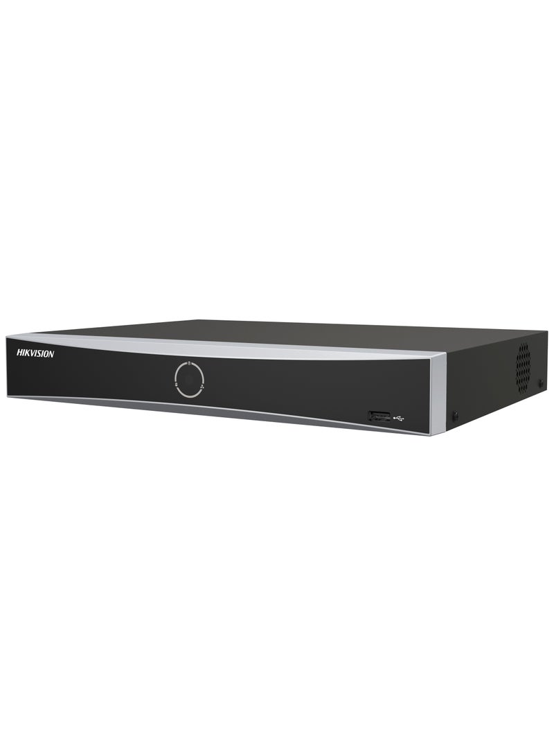 DS-7608NXI-K1/8P 8CH 4K NVR with 8 PoE Ports, AcuSense AI, Facial Recognition, Human/Vehicle Detection, HDMI/VGA Output, Supports 1x SATA Up to 10TB, Smart Motion Detection 2.0, ONVIF, H.265+, Mobile App Support – Metal Case, Pro Series black