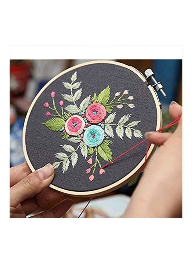yongsheng Embroidery Starter Kit Black/Blue/Green-Embroidery kit for Beginners Adults,Embroidery Kit Punch Needle Kit Cross Stitch Kits with Embroidery Hoop and Instructions,Hand Embroidery Kit (Roses Embroidery Starter Kit)  - Image 4
