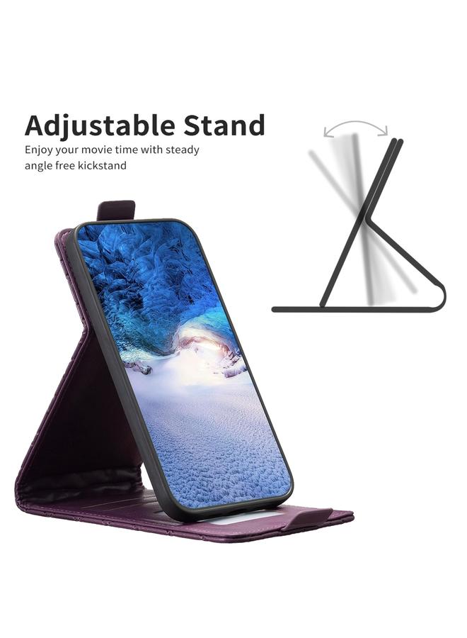 اس-توب جراب هاتف Samsung Galaxy A53 من الجلد بتصميم شبكي ماسي قابل للطي عموديًا - Image 4