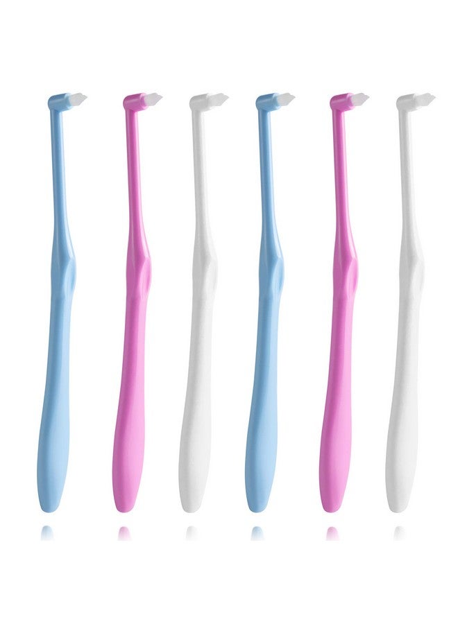 LOVEWEE End-Tuft Tapered Trim Toothbrush, 6 PCS Tufted Toothbrush Interspace Brush Wisdom Gap Toothbrush for Orthodontic Braces Bridges Line and Detail Cleaning - Image 1