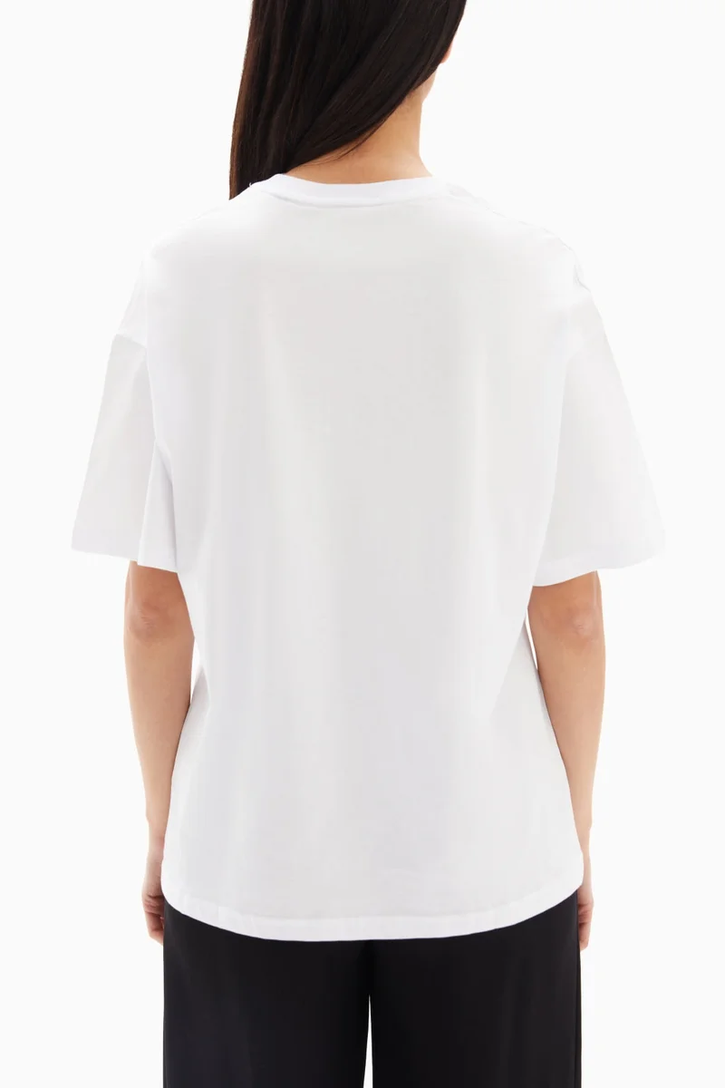 Wecre8 White Corset Print T-shirt By WECRE8