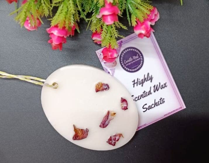 Candle Nest The Candle Nest Wax Sachet For Home Office Cabinets Handbags Cars Handmade Air Freshener Aromatic Sachets Flavored Rose Wax Sachet White 