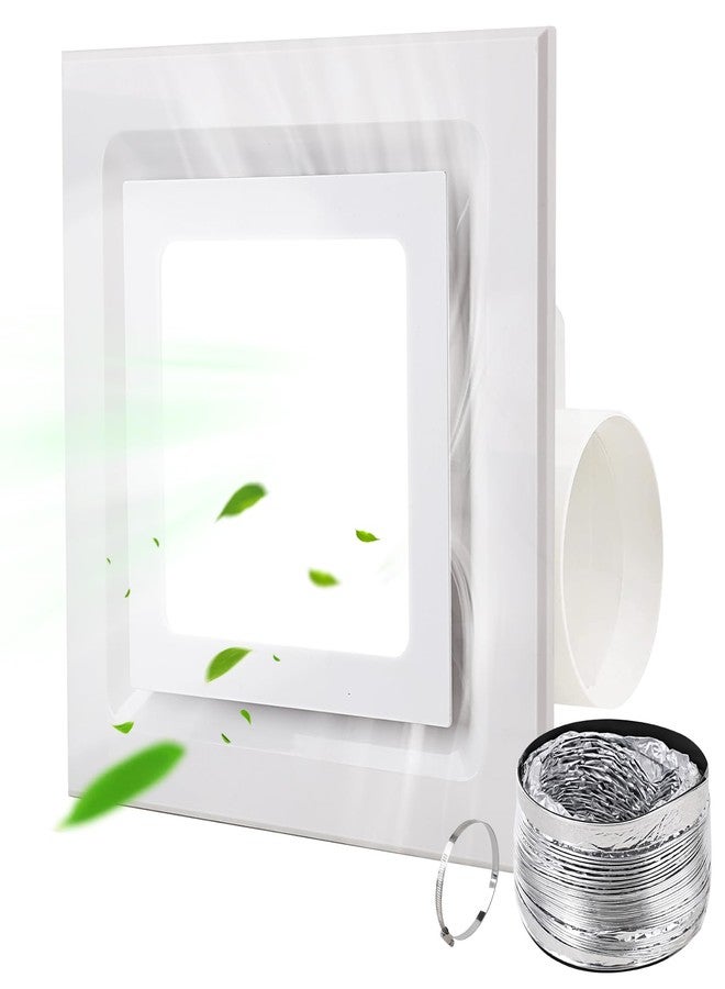FEITON Bathroom Exhaust Fan with Light, Ceiling Mount, 110 CFM 1.0 Sones 4 Inch Duct, Quiet Square Bath Fan Light Combo, Shower Exhaust Fan with Light - Image 1