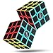 CFMOUR Original Speed Cube 3x3x3 Magic Carbon Fiber Sticker Smooth Cube Enhanced Version Black Pack of 2 - Image 3