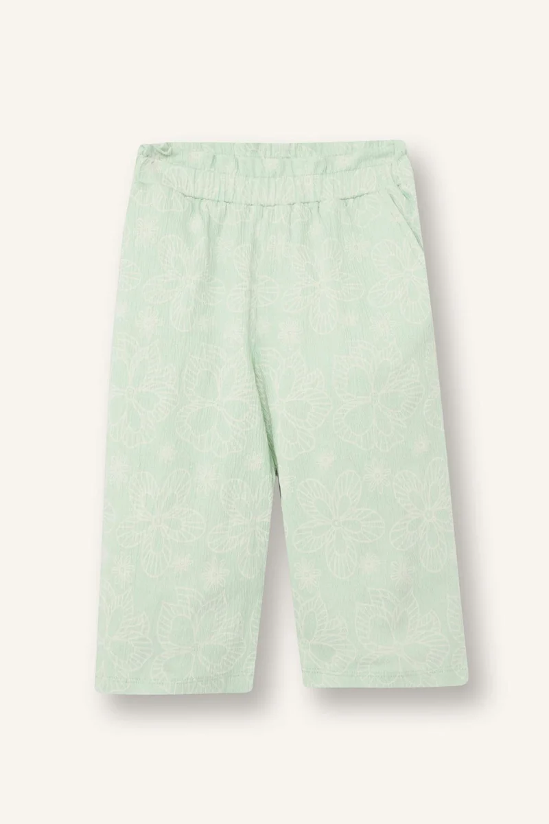 ديفاكتو Paperbag Fit Floral Normal Waist Trousers