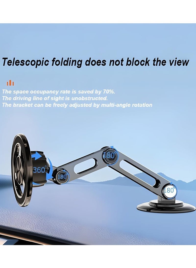 NEW Universal 360° PRO Magnetic Suction Car Phone Holder with Adjustable Arm - Black - Image 5