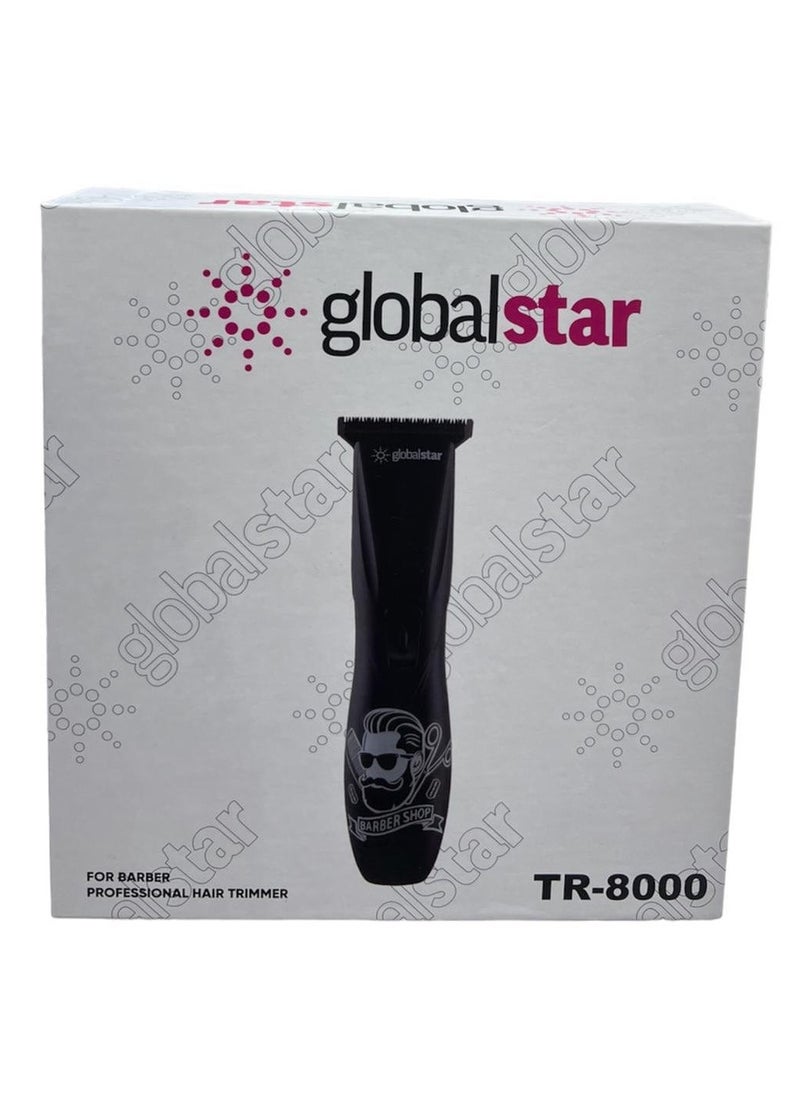 globalstar - Globalstar Professional Hair Trimmer Black TR-8000 - Image 1