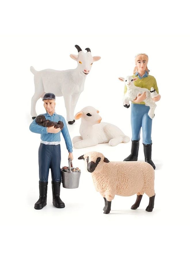 Sheep Group Simulation Farm Combination Set Model - Image 1