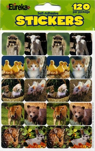 Eureka Baby Animals Real Photos Stickers - Image 1