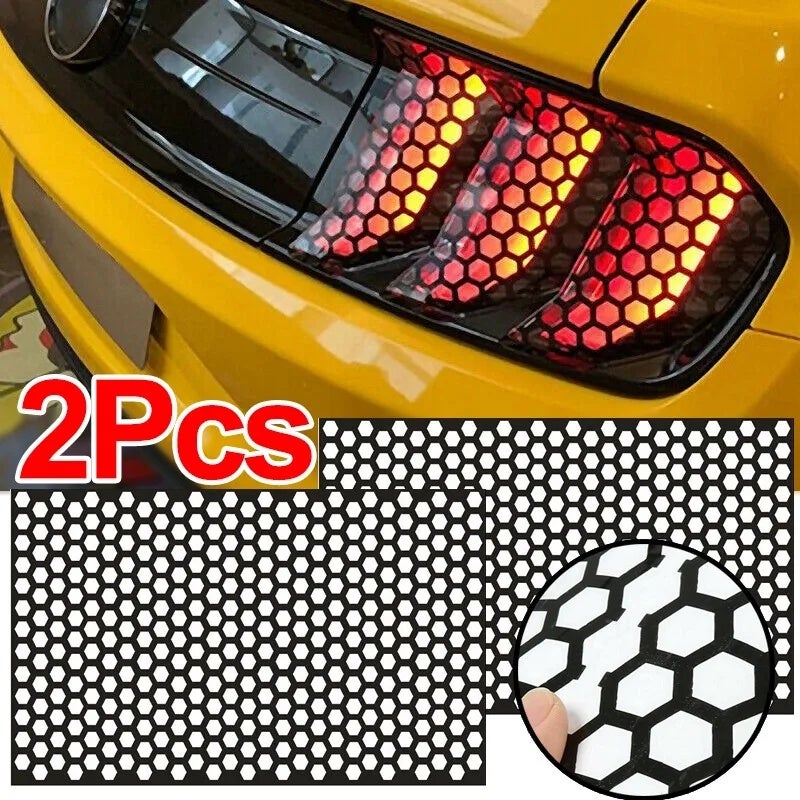 Car Tail Lights Honeycomb Decor Stickers Cuttable Auto Car Rear Tail Light Lamp Honeycomb StylingTaillight  Decals Accessories - Image 2