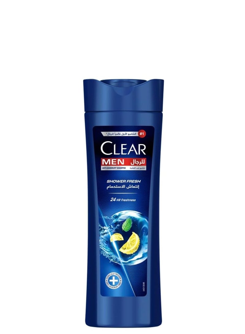 CLEAR Shampoo For Men, Anti Dandruff Shampoo, Shower Fresh, 24 Hr Freshness 400ml