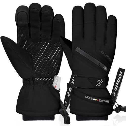 MORXPLOR Winter Ski Snow Gloves Men Women,Waterproof Windproof Touchscreen Snowboard Gloves,3M Thinsulate Insulated Warm Winter Snowmobile Glove - Image 1