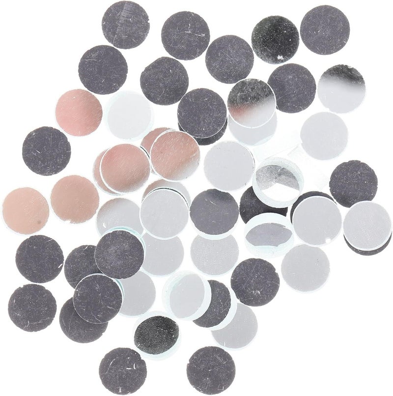 2 Pack Mini Round Glass Mirror Tiles For Home Decor Crafts And Art Projects - Image 1