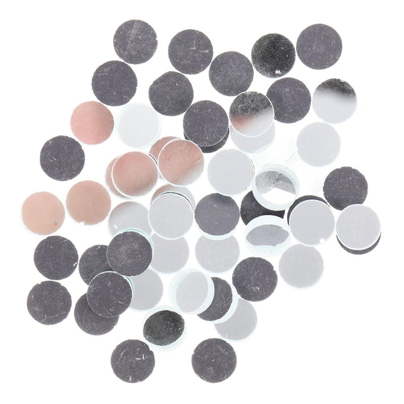 2 Pack Mini Round Glass Mirror Tiles For Home Decor Crafts And Art Projects - Image 2