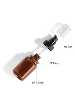 Elandy 2Pcs 120Ml/4oz Empty Amber Plastic Lotion Pump Bottles with Black Pump Travel Bottles for Toiletries Refillable Makeup Cosmetic Soap Dispenser Container for Cream Shampoo Essential Oil  - Image 5