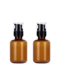 Elandy 2Pcs 120Ml/4oz Empty Amber Plastic Lotion Pump Bottles with Black Pump Travel Bottles for Toiletries Refillable Makeup Cosmetic Soap Dispenser Container for Cream Shampoo Essential Oil  - Image 1