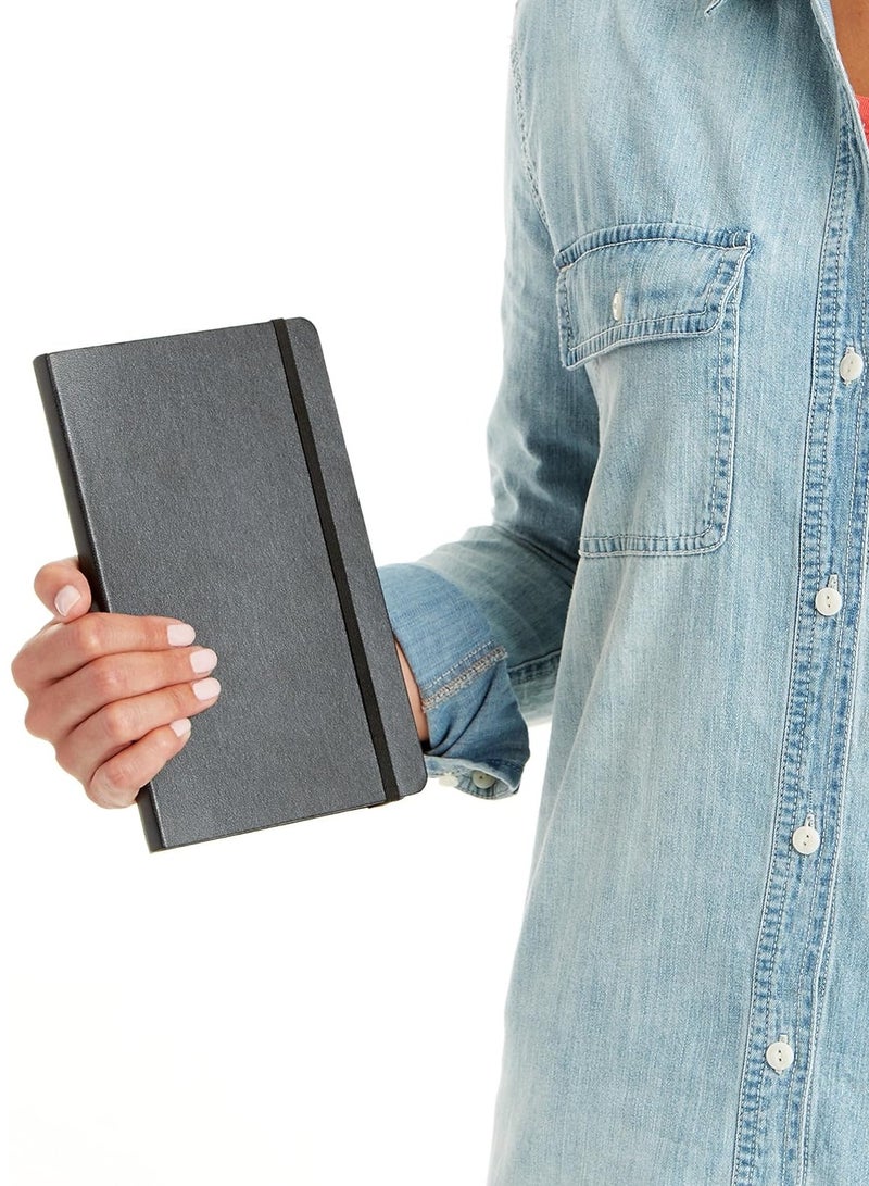 Generic Classic Lined Notebook A5 Journal Notebook Diary Writing Pads Notebooks Pack of 1 Black  - Image 2