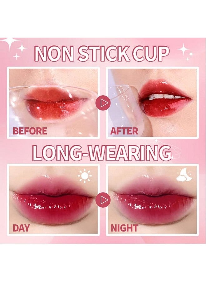 Miniling 6 Colors Lip Tint Stain Set Korean Velvet Lip Tint Watery Lip Stain Tint Moisturizing Mini Liquid Lipstick Multi Use Lip And Cheek Tint Long Lasting Non Stick Cup Waterproof Shimmery Lip Color Makeup - Image 4