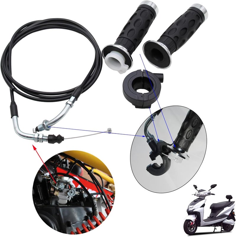 YD-PS001 Throttle Twist Grip Set with 7/8" Scooter Holder Housing and Throttle Cable for GY6 50cc 80cc 125cc 150cc - Image 2