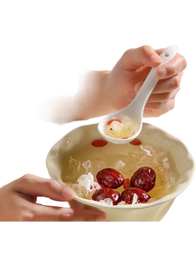 MAX COOK Ceramic Soup Ladle Set Of 4, Pure White Mccu2387 - Image 1