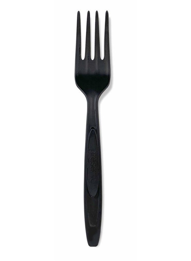 Preserve Fork 100 Percent Recycled Plastic Medium Weight Cutlery Made in USA - 840 Count - Image 1
