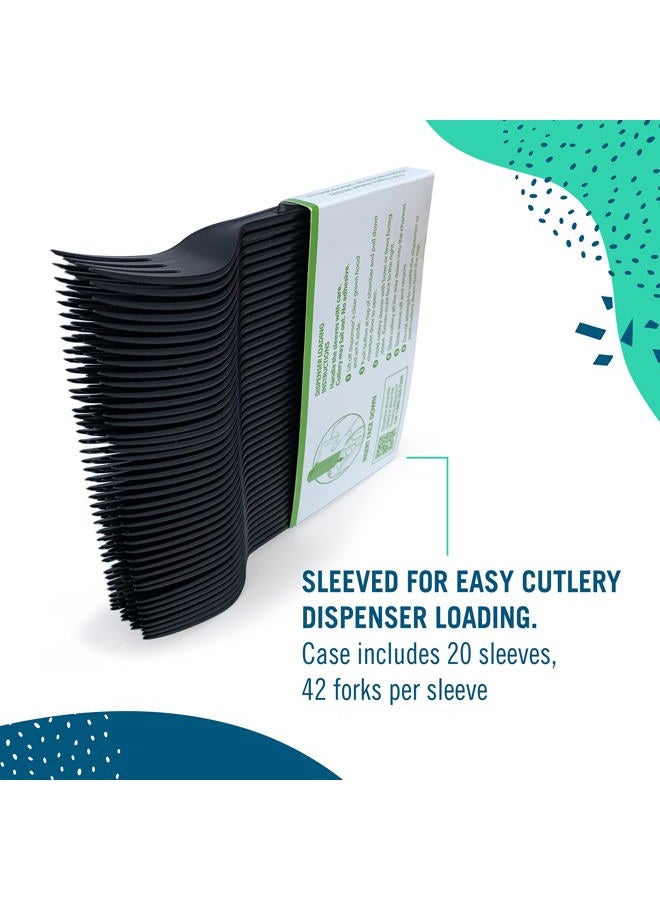 Preserve Fork 100 Percent Recycled Plastic Medium Weight Cutlery Made in USA - 840 Count - Image 2