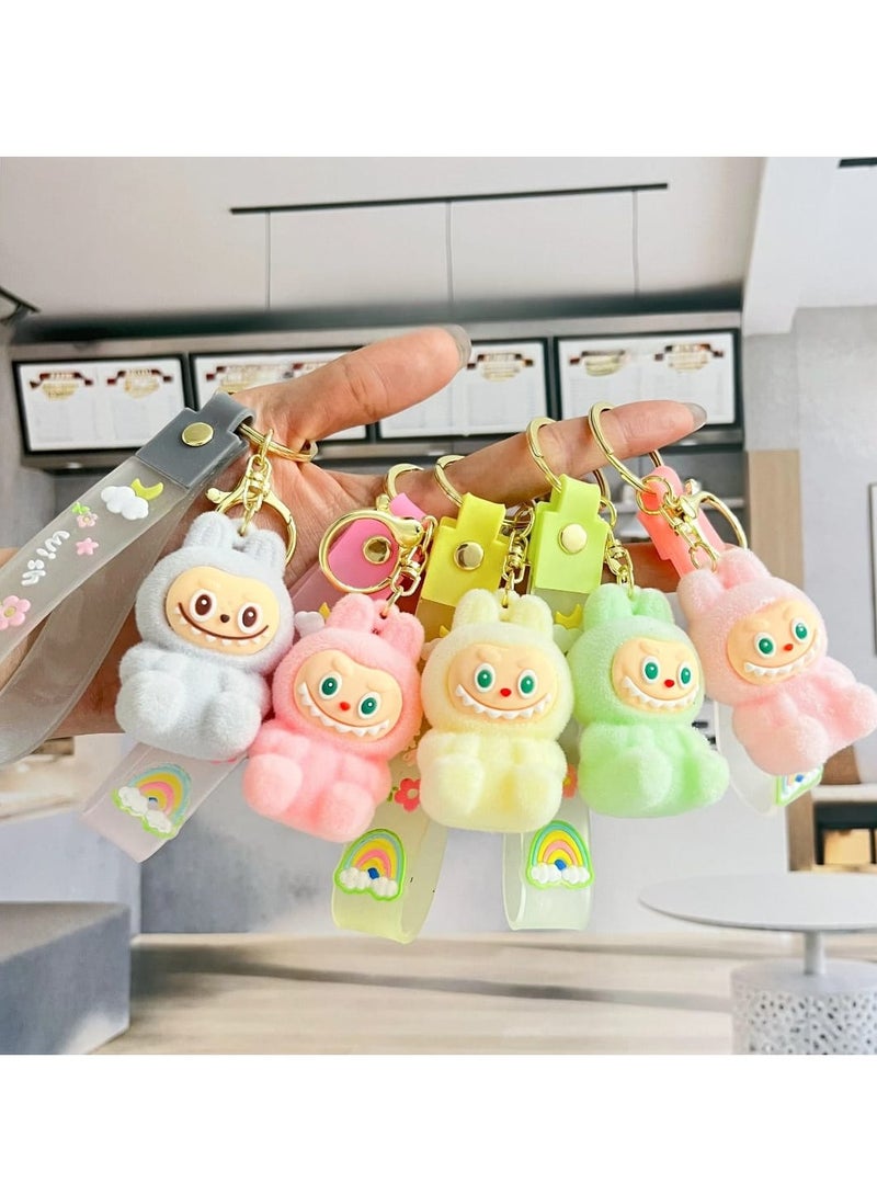 LABUBU Keychain For Women And Girls, Cute Labubu Doll Wristlet Accessories For Backpack Handbag Car Keys - Image 5