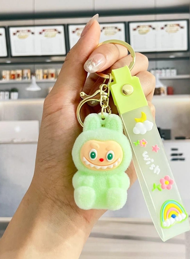 LABUBU Keychain For Women And Girls, Cute Labubu Doll Wristlet Accessories For Backpack Handbag Car Keys - Image 2