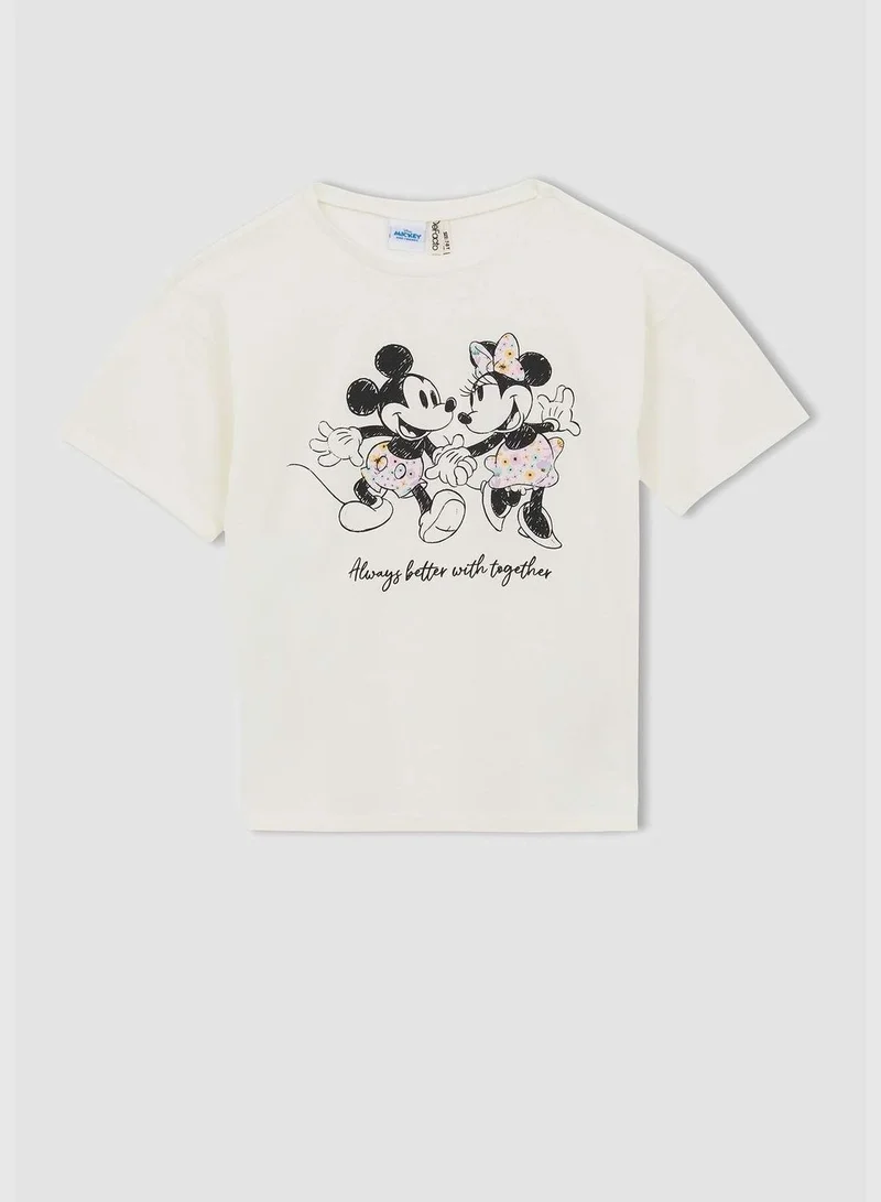 ديفاكتو Girl Disney Mickey & Minnie Licenced Short Sleeve Knitted Pyjamas