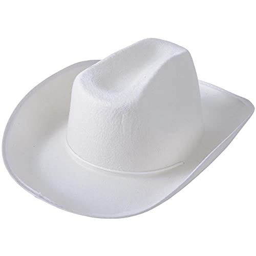 U.S. Toy U. S. Toy White Kids Cowboy Hat, Felt Cowgirl Hat for Girls and Boys, Dress-Up and Costume Parties, Perfect for Halloween, Adult Sized, 1-Pack, 3 Years & Older - Image 1