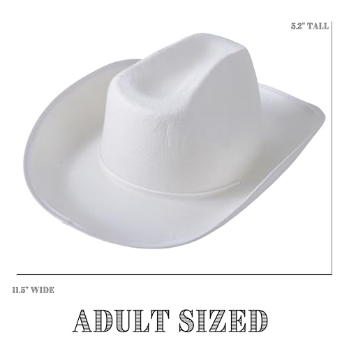 U.S. Toy U. S. Toy White Kids Cowboy Hat, Felt Cowgirl Hat for Girls and Boys, Dress-Up and Costume Parties, Perfect for Halloween, Adult Sized, 1-Pack, 3 Years & Older - Image 5