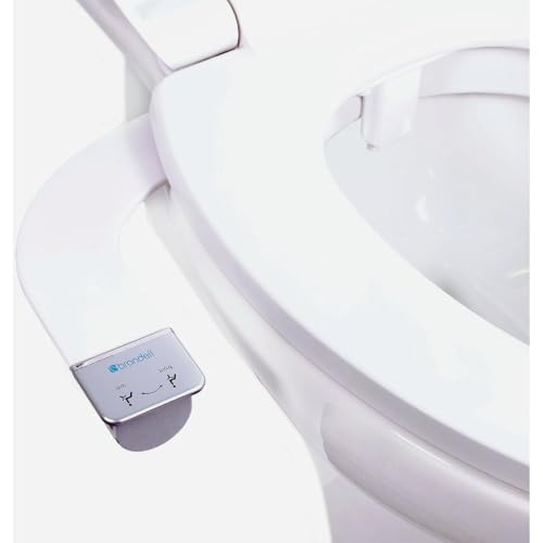 Brondell Bidet Attachment for Toilet SS-250 SimpleSpa Fresh Water Spray with Adjustable Water Pressure Side Arm Control, Slim Bidet Sprayer, Silver Knob (Dual Nozzle) - Image 4