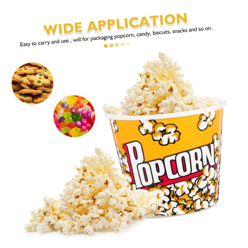 Reusable Striped Popcorn Bowls 10 Pack Safe Pp Material For Movie Night Parties - Image 4