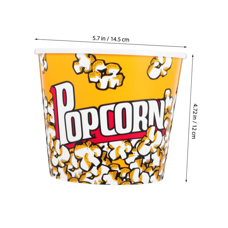 Reusable Striped Popcorn Bowls 10 Pack Safe Pp Material For Movie Night Parties - Image 3