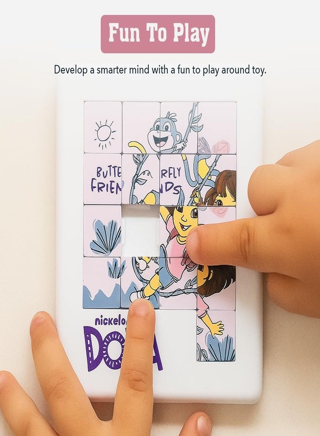 DORA the EXPLORER Ratna's Dora Mind Puzzler Slide and Solve Framed Puzzle Game, 5 Different Characters Available, Toys for Kids Ages 3+ Years - Image 4