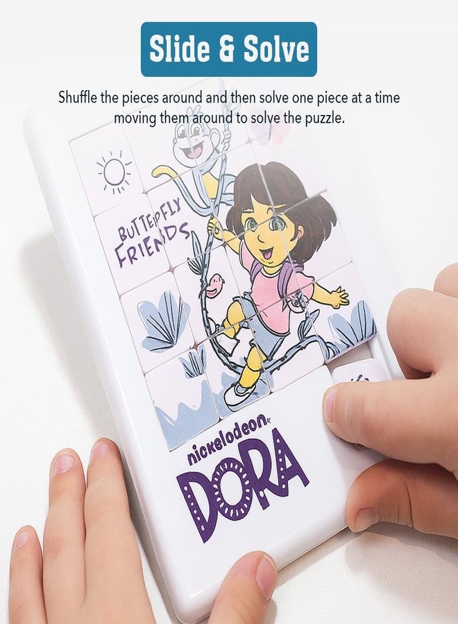 DORA the EXPLORER Ratna's Dora Mind Puzzler Slide and Solve Framed Puzzle Game, 5 Different Characters Available, Toys for Kids Ages 3+ Years - Image 2