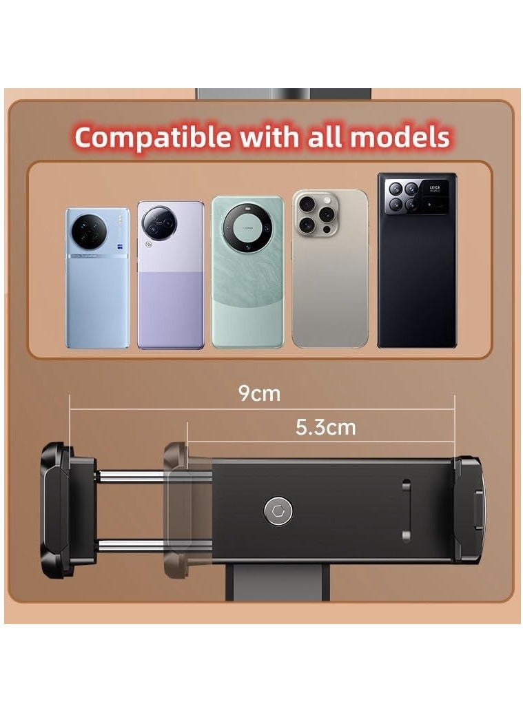 TIGER Universal Airplane Phone Holder – Portable Travel Stand, Foldable Magic Clamp for Desk & Movies | Compact & Adjustable Phone Mount for Airplane, Desk, and Entertainment | Grey Color, Travel-Friendly & Convenient - Image 4