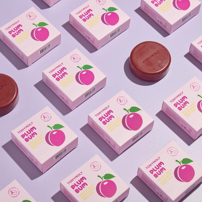 TONYMOLY صابون الجسم المقشر من تونيمولي بلوم بوم AHA - صابون ناعم للتقشير اليومي مع أحماض ألفا هيدروكسي ومستخلص البرقوق Cica لبشرة ناعمة وصحية المظهر - Image 5