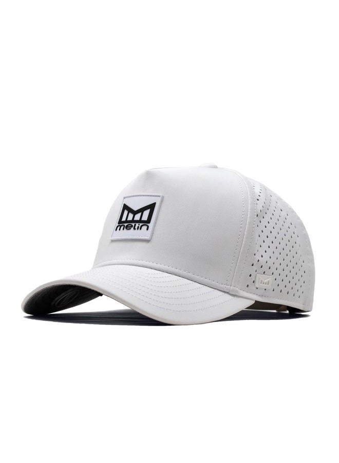 MELIN Odyssey Stacked Hybrid Water Resistant Baseball Caps for Men and Women for Golf, Running or Training, white, S - Image 1