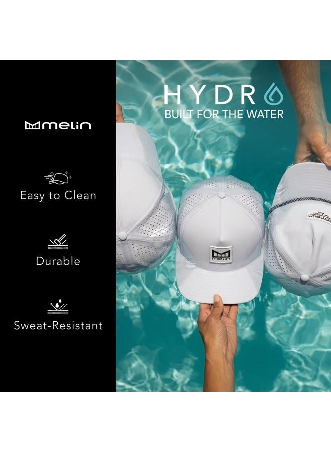 MELIN Odyssey Stacked Hybrid Water Resistant Baseball Caps for Men and Women for Golf, Running or Training, white, S - Image 5