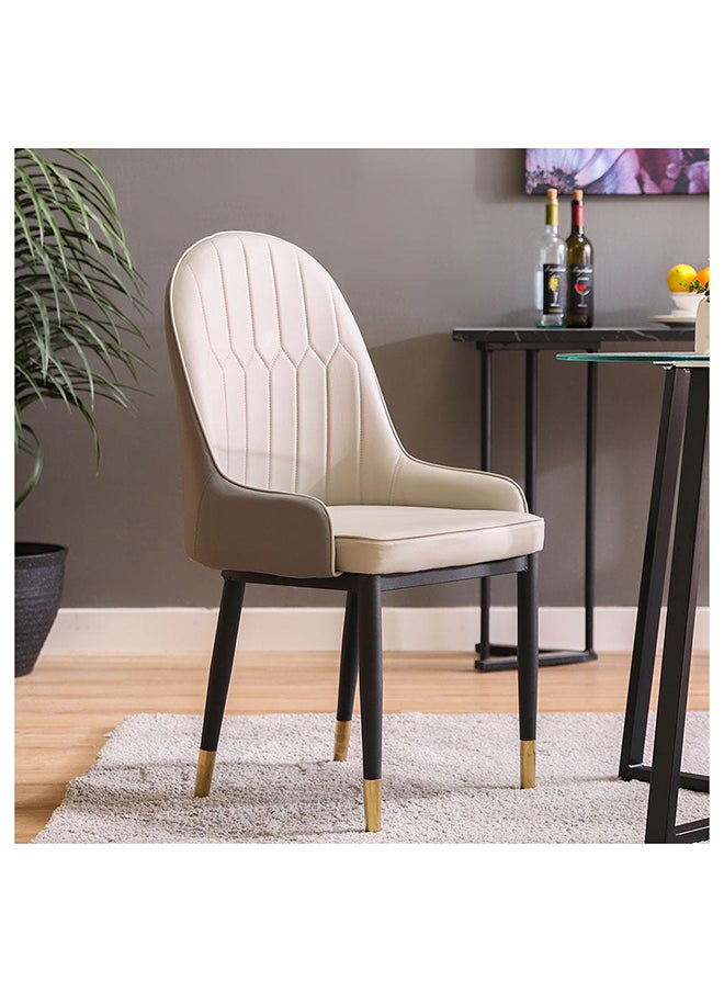 DANUBE HOME Amadeo Dining Chair Strong And Sturdy Kitchen Dining Chair 1 Seater Modern Design Furniture For Dining Room Home Living Room L50Xw50Xh93Cm Light Grey  - Image 1