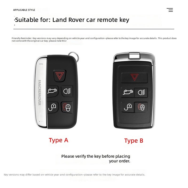 LAND ROVER Key Case Cover for Land Rover Discovery 5, Defender, and Range Rover Sport - Zinc Alloy Design - Image 2