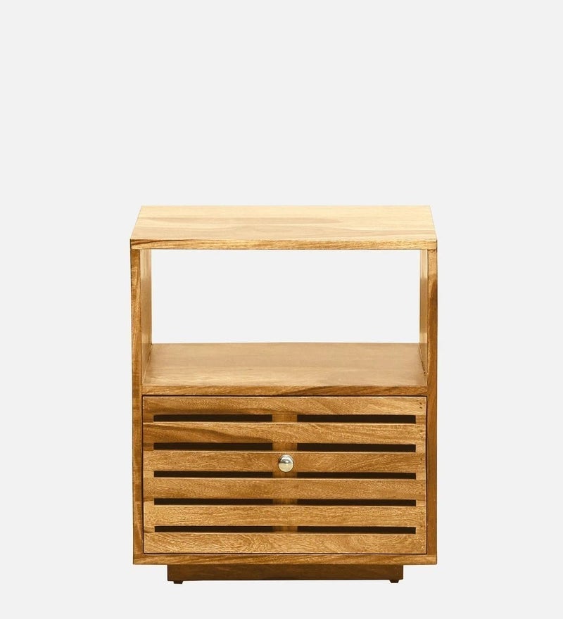 UNITEK FURNITURE UNITEK FURNITURE Toulouse Sheesham Rosewood Night Stand Table Solid Wood Bedside Table Finish Color Rustic Teak Finish  - Image 4