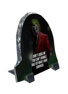 Service Zone Protective Printed White Rock Shape Marble Photo Frame for Table Top Don’t Judge Me You Cant Handle Half Of What I Have Survived  - Image 2