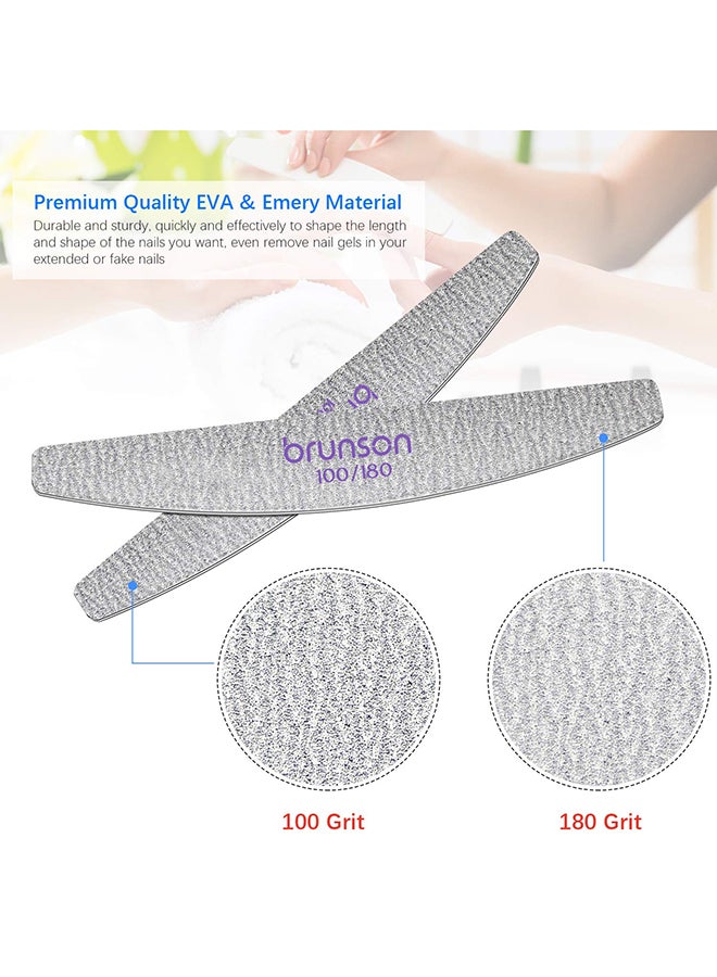 brunson مبرد أظافر احترافي، مجموعة أدوات فنية، قطعة واحدة في كل عبوة EB-321Z-1 - Image 5