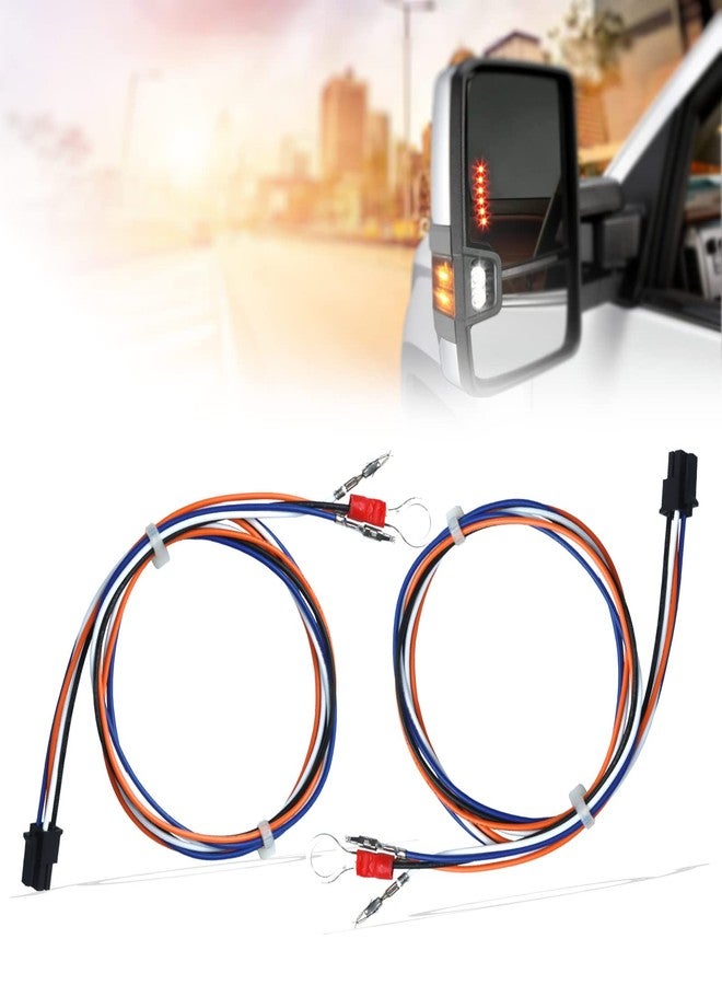 Lisnhlin Tow Mirrors Wiring Harness Compatible with Chevrolet Chevy Silverado GMC Sierra 1500 2500 HD 2014-2018 Cargo Lights Running Lights Turn 2Pcs - Image 1