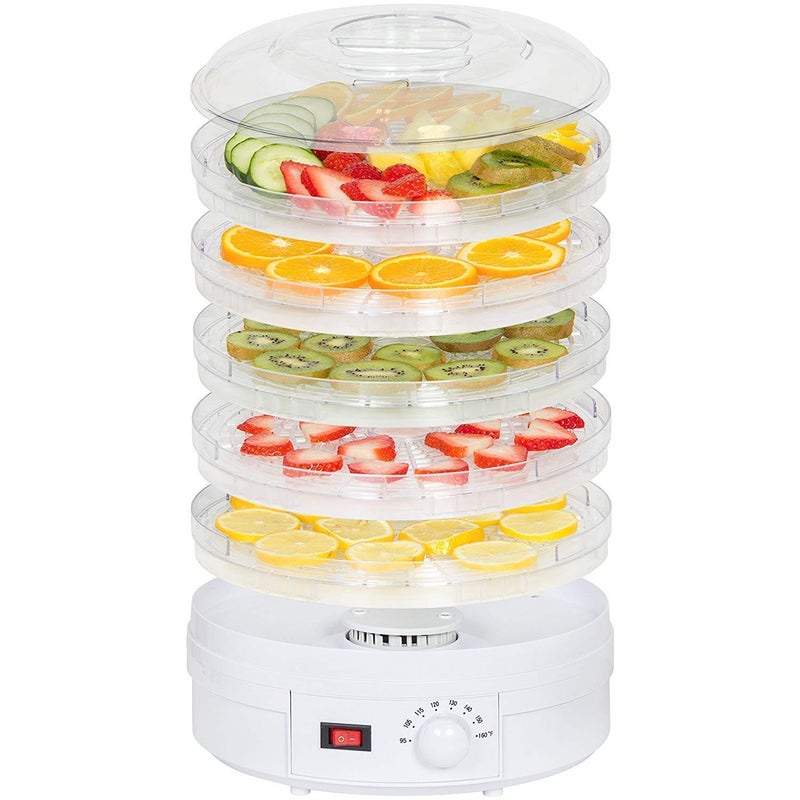 PARATPAR MALL PARATPAR MALL New Imported Plastic Electric Transparent 5 Tier Countertop Dry Food SaverDehydratorPreserver Jerky Fruit Vegetables and Nuts Maker Machine with Adjustable Temperature Control  - Image 2