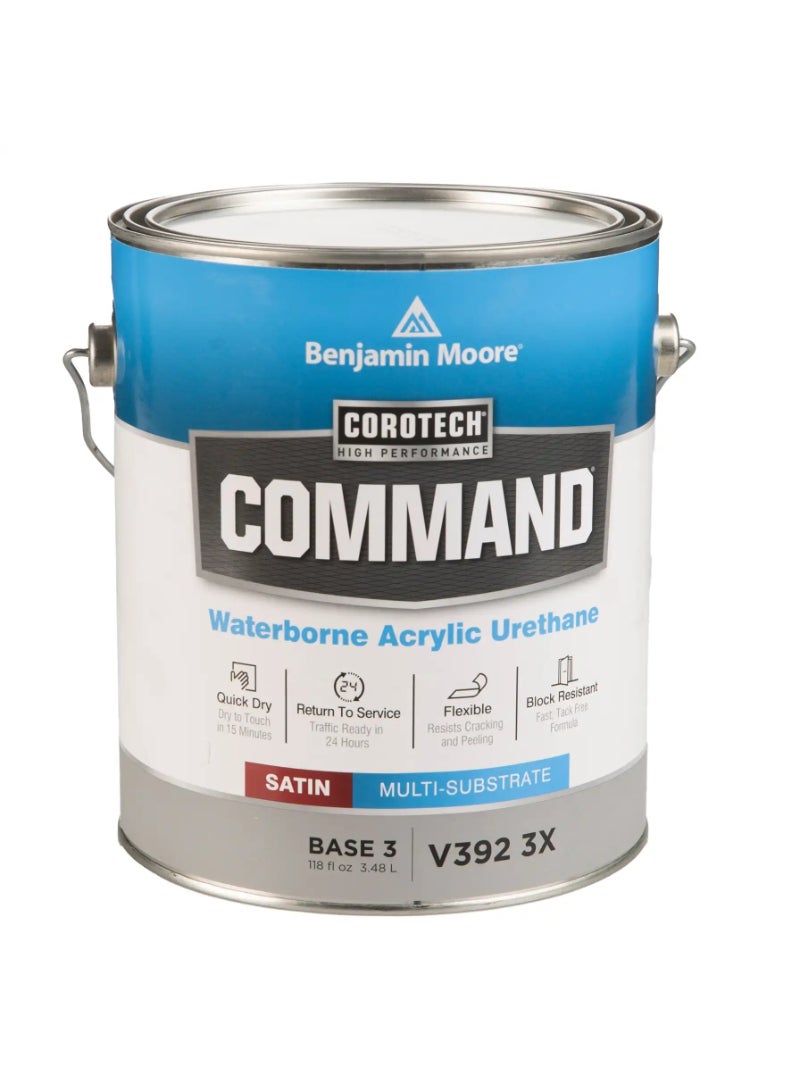 Benjamin Moore Corotech Command Interior/Exterior Satin Paint (3.48 L, Base 3)