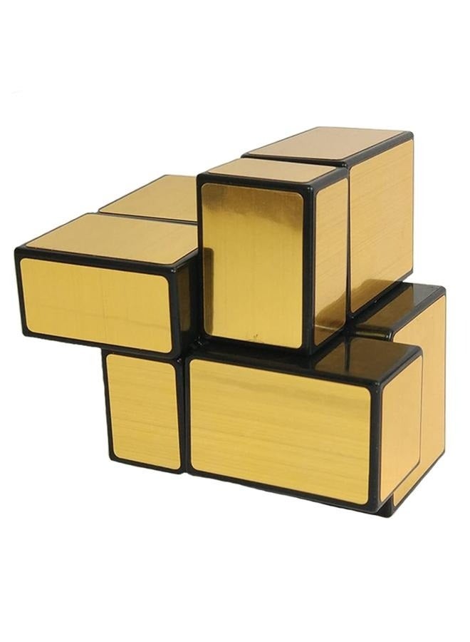 مكعب المرآة 2x2x2 مكعب السرعة 2x2 مكعب سحري لغز للأطفال والكبار (مستويين ذهبيين) - Image 2